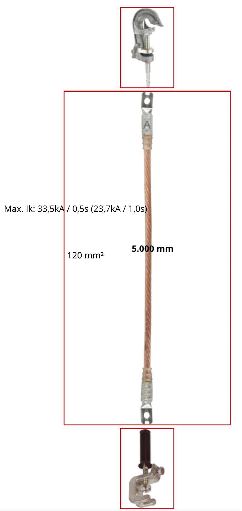 DEHN V2KWXUL V2KWXUL kabel za ozemljitev in kratek stik 1 kos