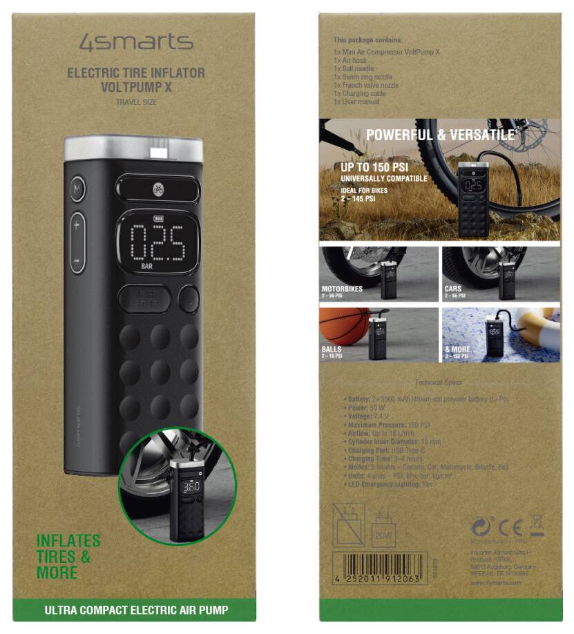 4Smarts 541578 VoltPump X zračna tlačilka črna-8