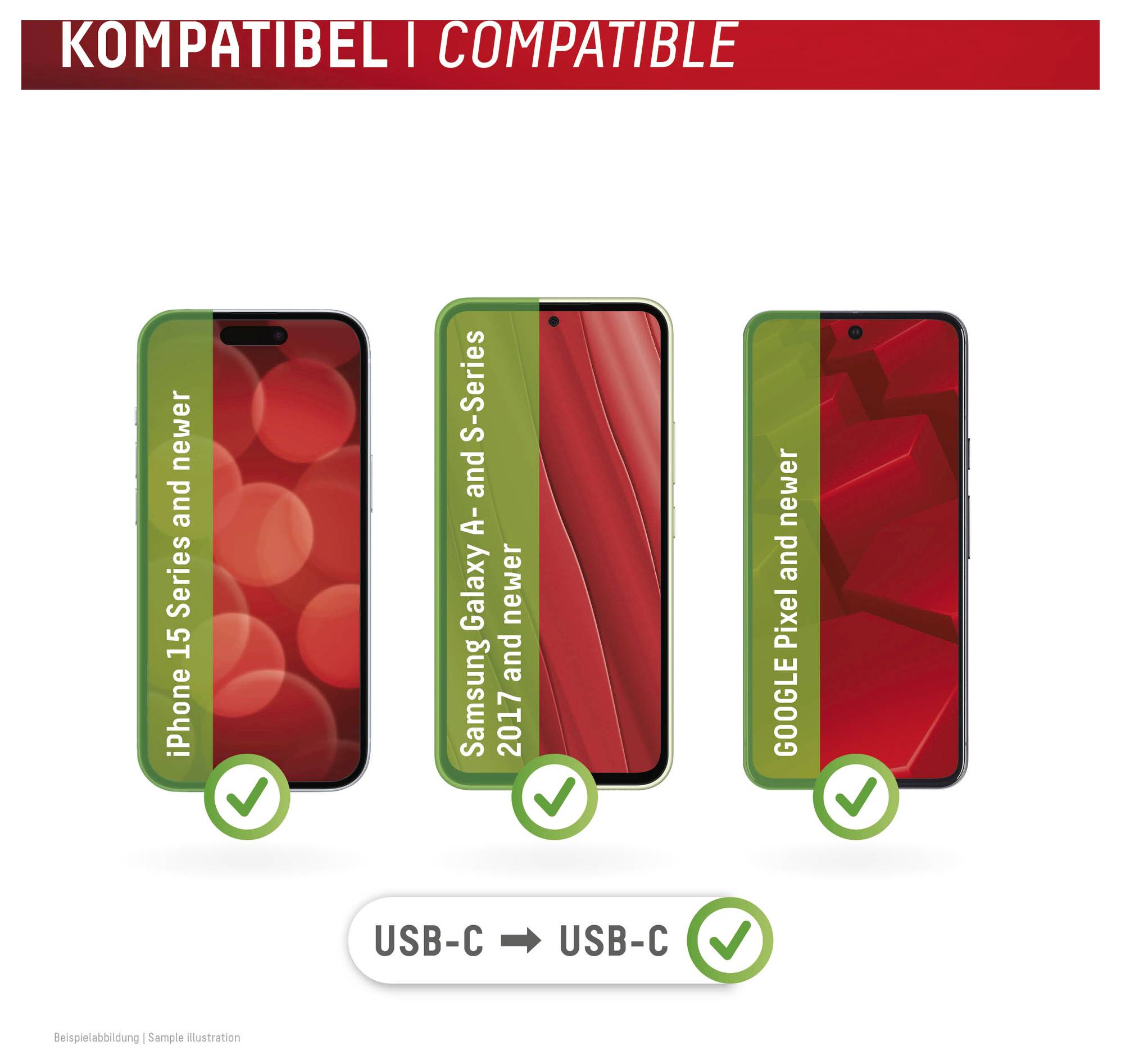DISPLEX USB-C kabel USB-C® 0.15 m oranžna 02190-4