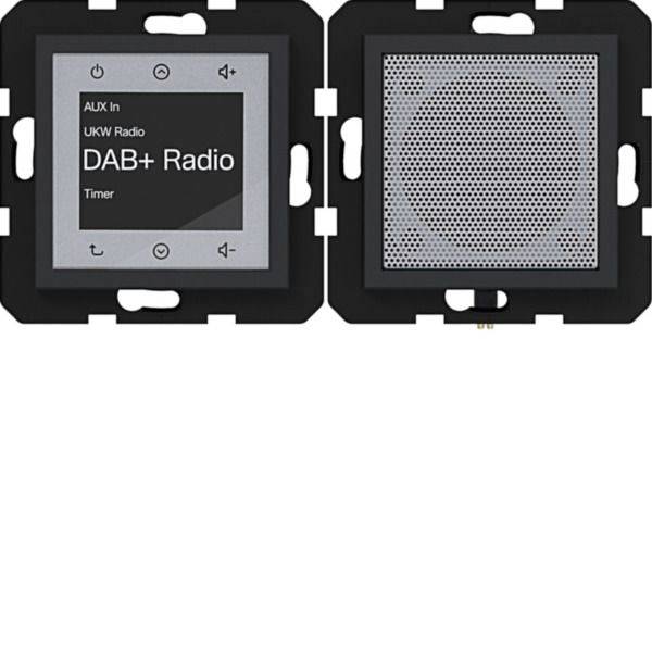 Hager podometni radio nočno črna (mat) WAN6010BM 1 kos