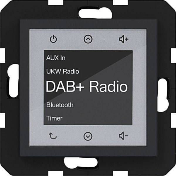 Hager podometni radio nočno črna (mat) WAN6111BM 1 kos