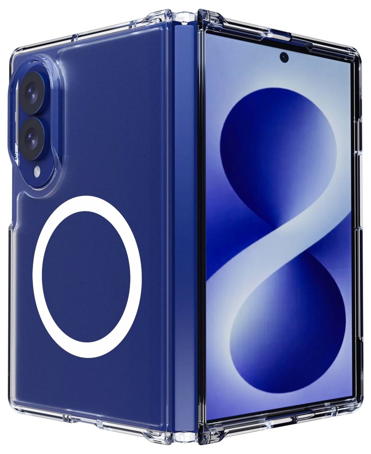 Cellularline Impact Clear hrbtni pokrov za mobilni telefon Samsung Galaxy Z Fold 8 transparentna induktivno polnjenje IM-2