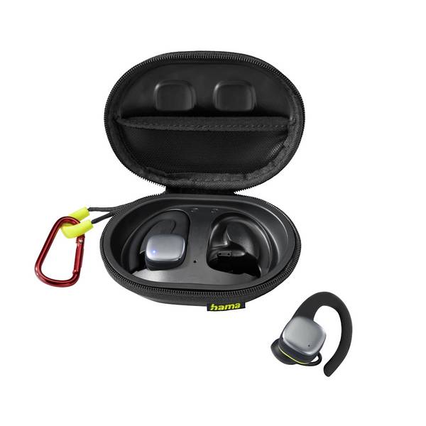Hama   On Ear slušalke Bluetooth® stereo črna, rumena  ušesno držalo športne