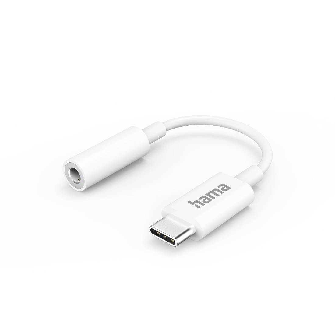 Bel kabel USB-C audio adapterja s 3,5 mm vtičem za slušalke, znamke »hama«