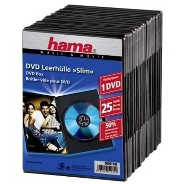 Hama cd tanek ovitek 00051182  črna  25 kos