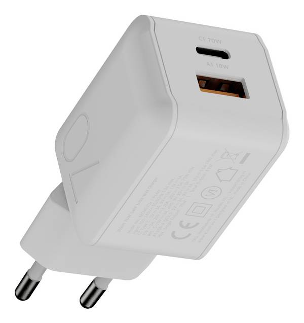 XTORM NextGen GaN3 Ultra USB napajalnik 70 W  Quick Charge 3.0 bela  GaN