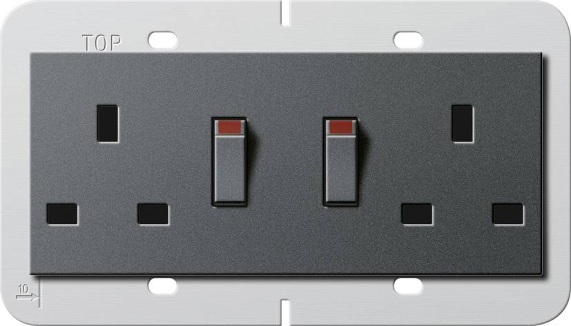 GIRA dvojna vtičnica antracitna 278328 1 kos