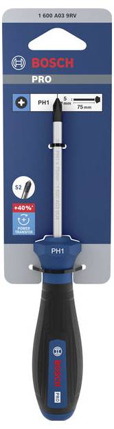 Bosch Professional PRO Schraubendreher PH1 x 75 mm 1600A039RV križni izvijač PH 1 Dolžina rezila: 75 mm-1