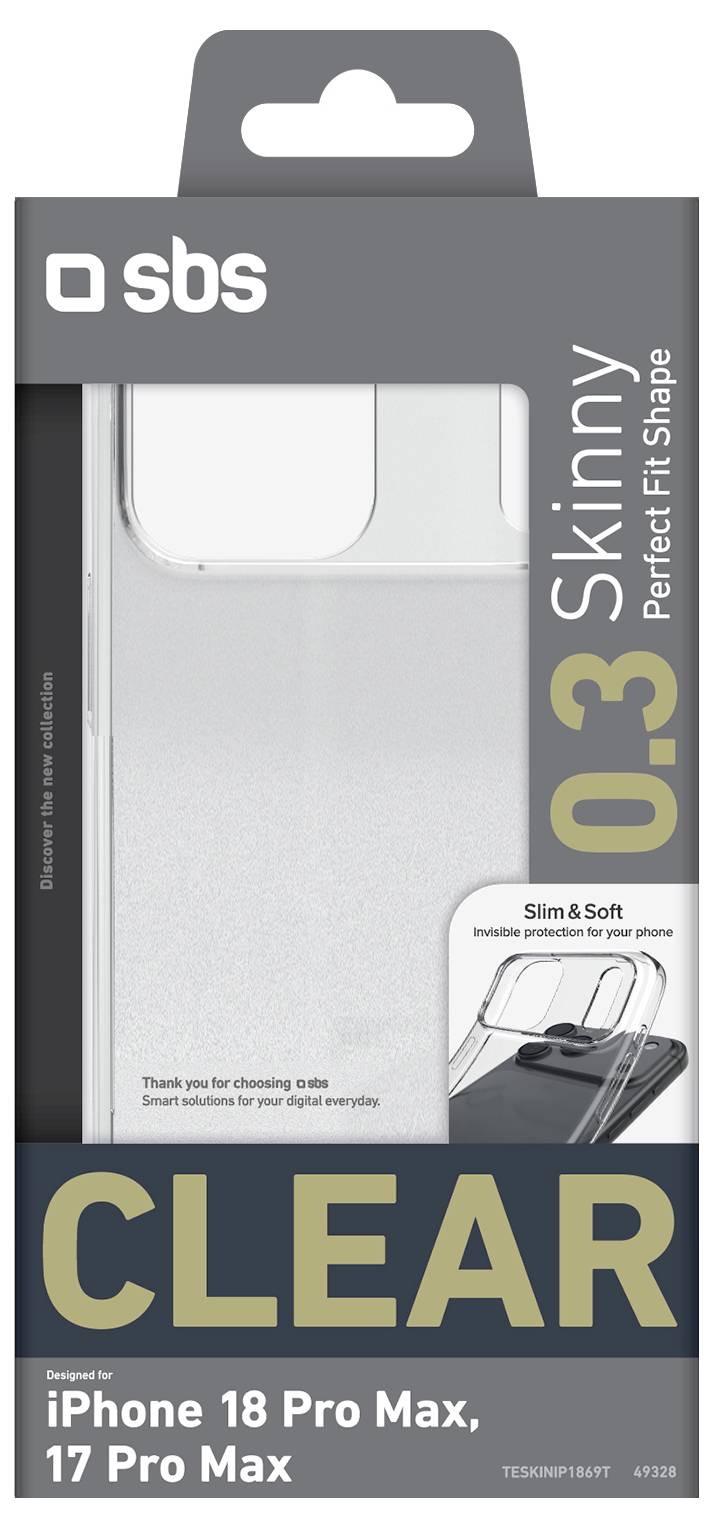 sbs mobile Skinny hrbtni pokrov za mobilni telefon Apple iPhone 18 Pro Max, iPhone 17 Pro Max transparentna TESKINIP1869-1