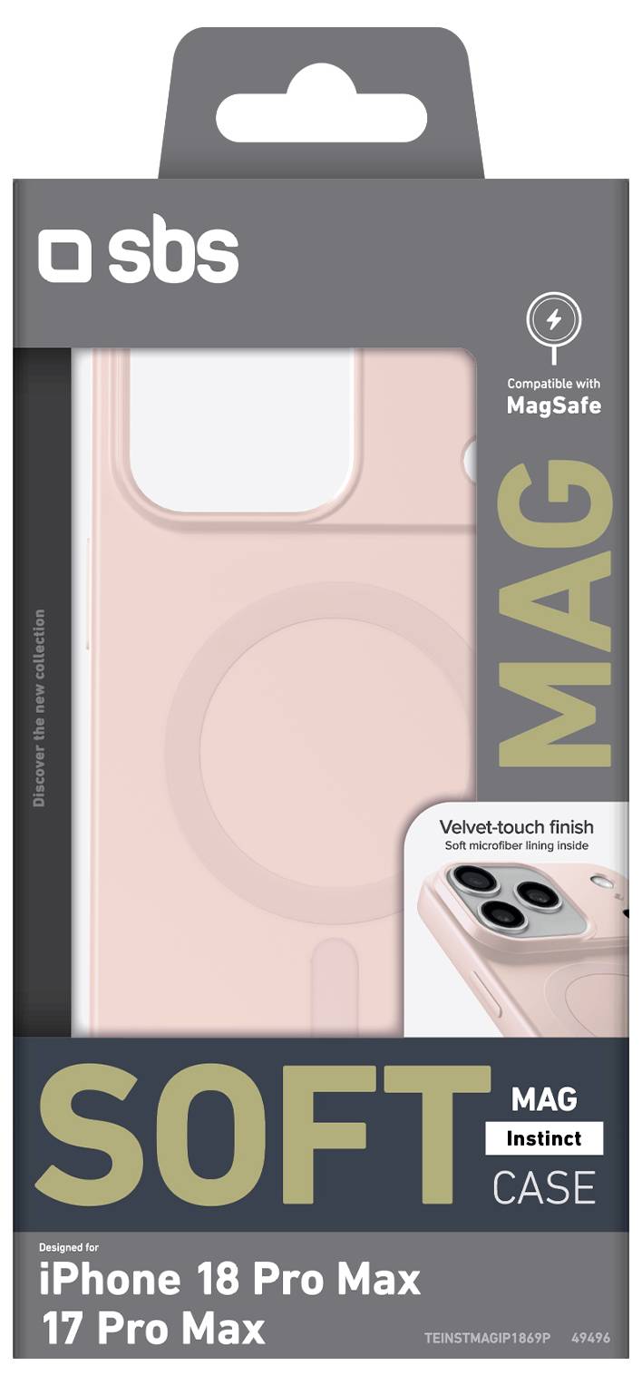 sbs mobile Instinct Mag hrbtni pokrov za mobilni telefon Apple iPhone 18 Pro Max, iPhone 17 Pro Max roza TEINSTMAGIP1869-1