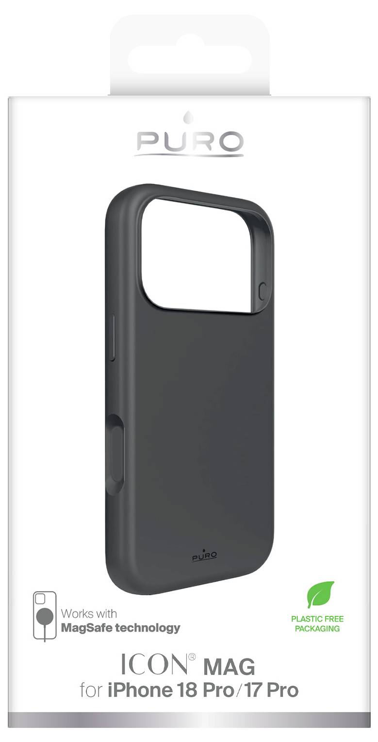 sbs mobile ICON MAG hrbtni pokrov za mobilni telefon Apple iPhone 18 Pro, iPhone 17 Pro Gray PUIPC18P63ICONMBLK-1