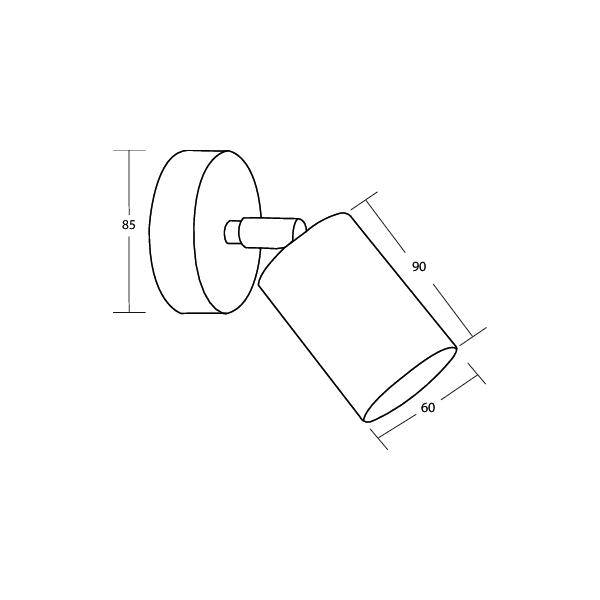 Brumberg 65351100 LED stenska svetilka LED GU10 8 W siva-2