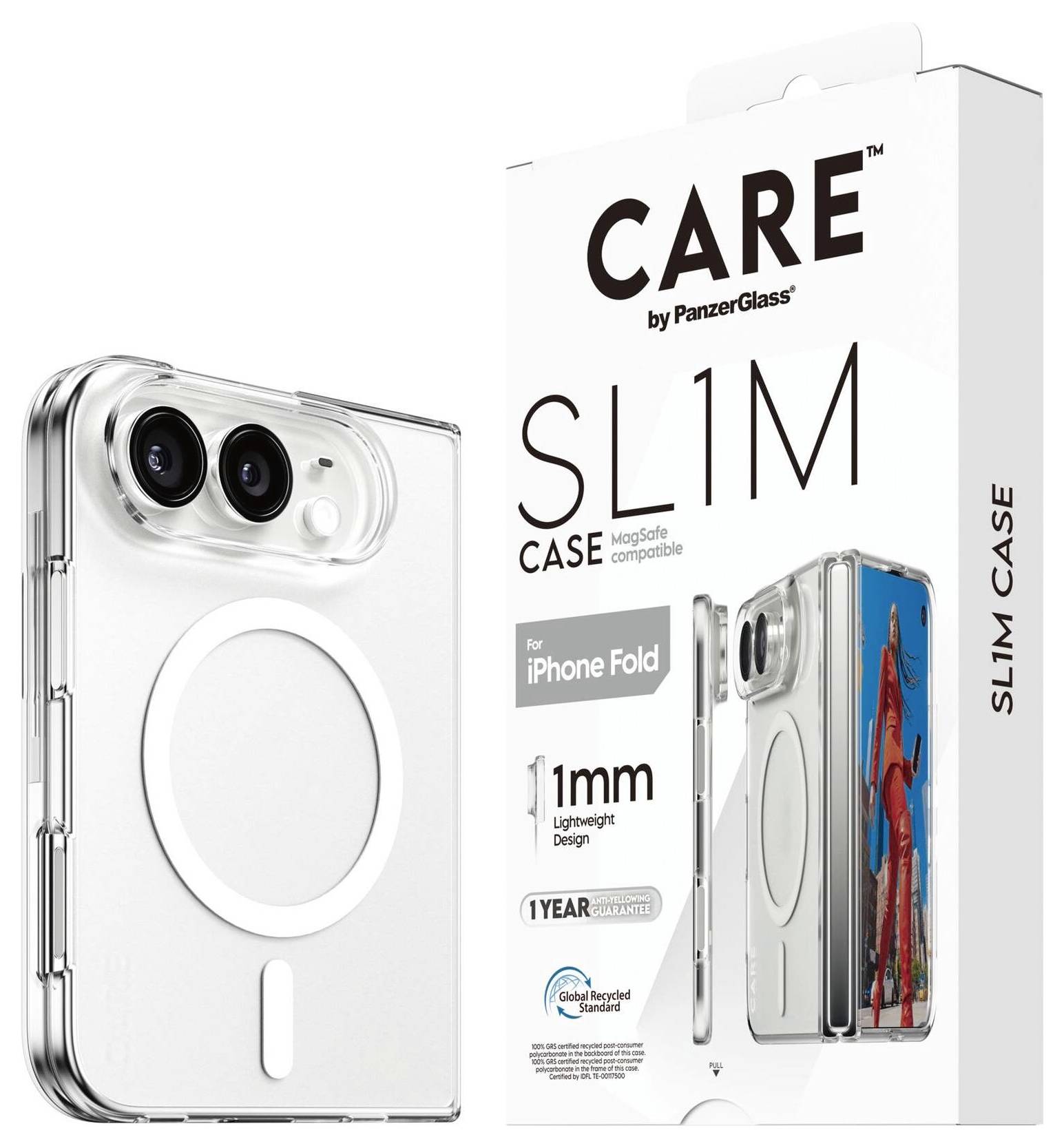 PanzerGlass CARE SL1M Case hrbtni pokrov za mobilni telefon Apple iPhone Duo transparentna induktivno polnjenje CR12569-4