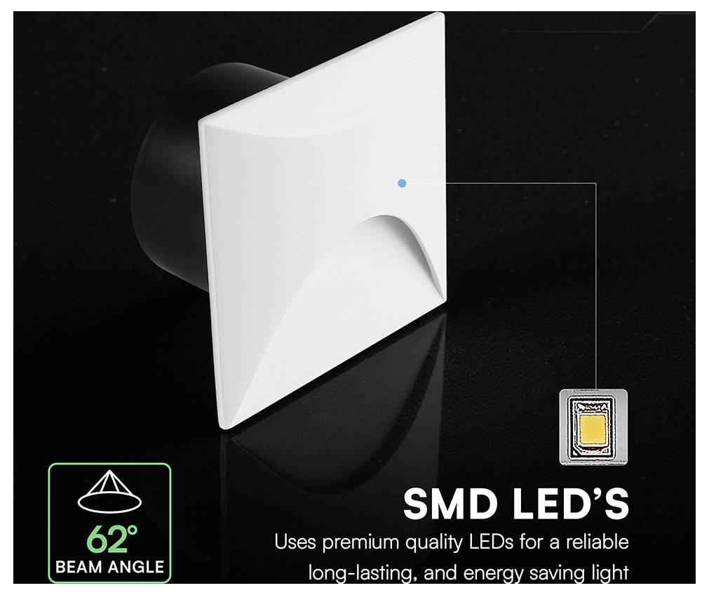 V-TAC VT-44002SQ 24231 LED lučka SMD LED G (A - G) 3 W bela-4