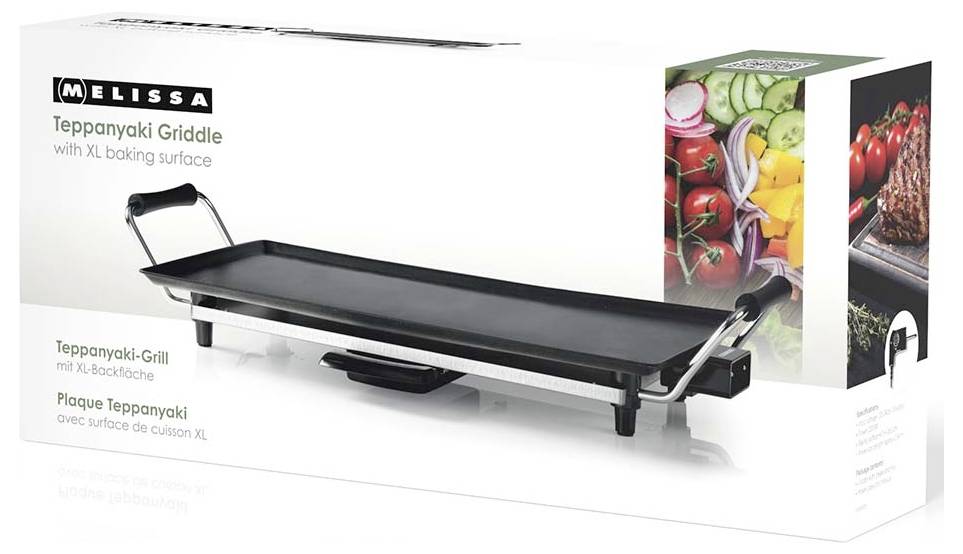 Melissa električni, Teppan Yaki Teppan Yaki namizni žar premaz proti sprijemanju črna-8