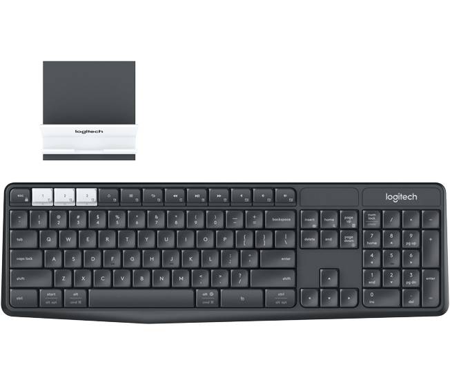 Logitech K375s brezžično tipkovnica angleška, qwerty grafitna, bela
