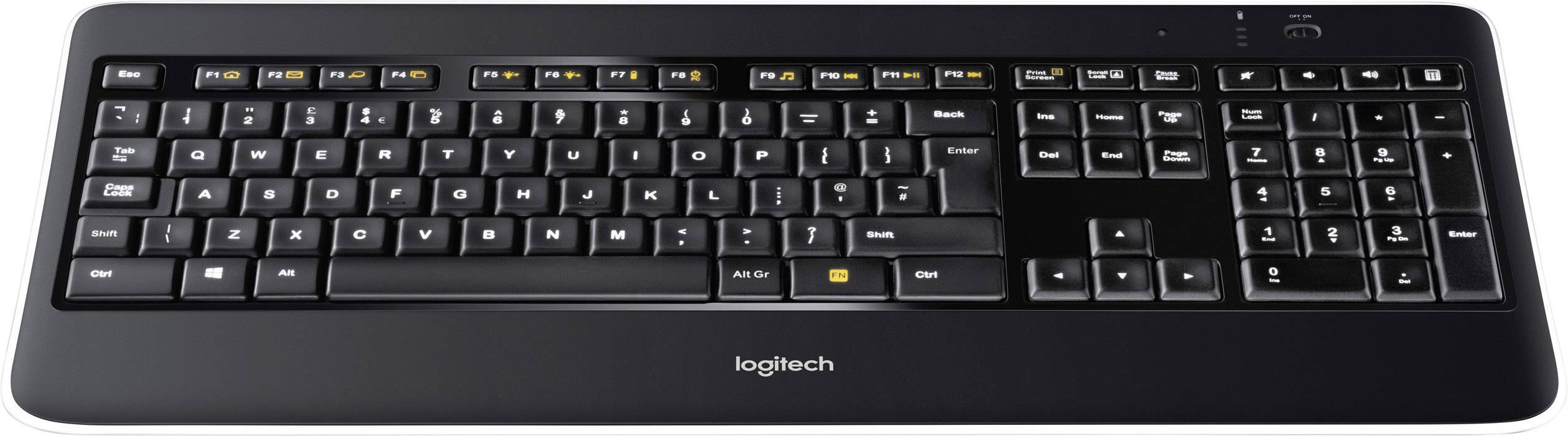Logitech K800 Wireless Illuminated Keyboard brezžično tipkovnica angleška, qwerty