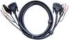 KVM priključni kabel [2x klinken-vtič 3.5 mm, DVI-vtič 24+1pol., USB 2.0 vtič A - 2x klinken-vtič 3.5 mm, DVI-St