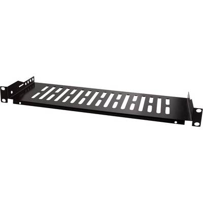 LogiLink SF1C25B 19 palec sestavna polica za omrežne omare 1 U fiksna montaža Primerno za globino omare: 450 mm črna-0