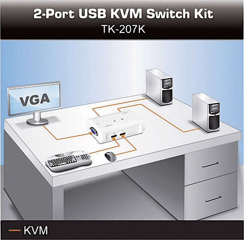 TrendNet TK-207K 2 vrat KVM preklopnik VGA USB 2048 x 1536 Pixel-3