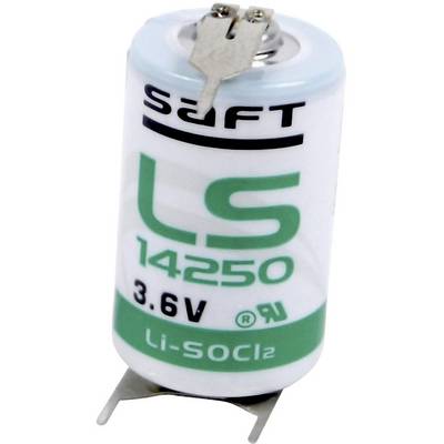 Posebna litijeva baterija Saft 1/2 AA 3 x spajkalni zatič +/-- 3.6 V 1200 mAh 1/2 AA (Ø x V) 15 mm x 25 mm-0