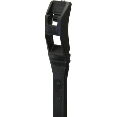 Kabelske vezice 406 mm črne barve, s ploščato glavo, UV-stabilno PB Fastener LP-14-120-UV 25 kos