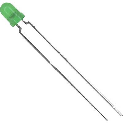 Ožičena LED dioda, zelena, okrogla 3 mm 13 mcd 60 ° 30 mA 2.4 V Vishay TLHG4400-0
