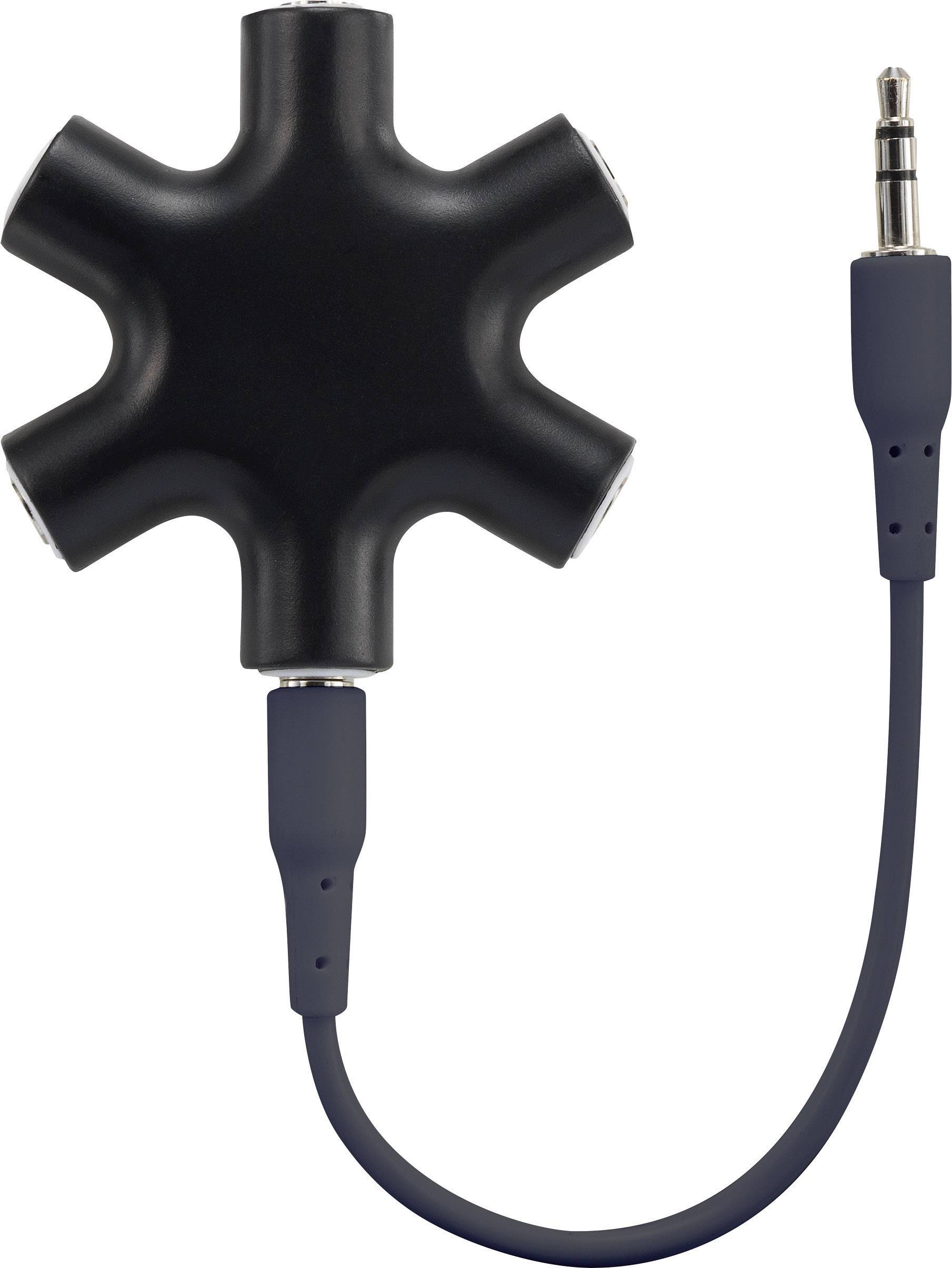 SpeaKa Professional SP-7870556 klinker avdio Y-adapter [1x priključna doza za 3,5 mm banana moški konektor - 5x priključ-0