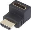 HDMI adapter [1x moški konektor HDMI - 1x ženski konektor HDMI] Kot 270 ° navzgor pozlačeni konektorji SpeaKa Professional