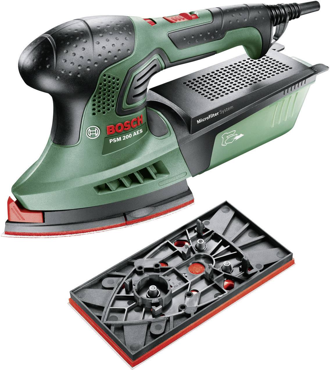 Večnamenski brusilnik Bosch PSM 200 AES, 200 W, (trikotni/pravokotni) 104 cm2/164 cm2 06033B6000-0