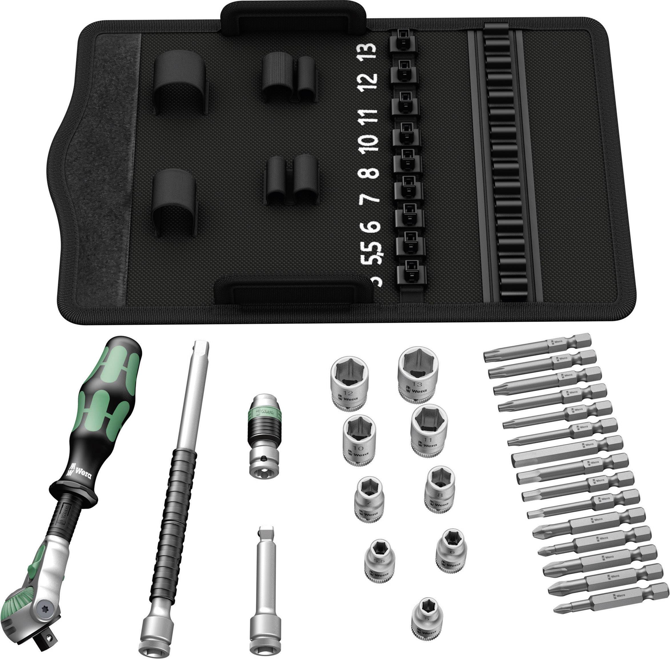 Wera 8100 SA Zyklop Speed nasadni ključi v kompletu metrični 1/4" (6.3 mm) 28-delni 05004016001-2