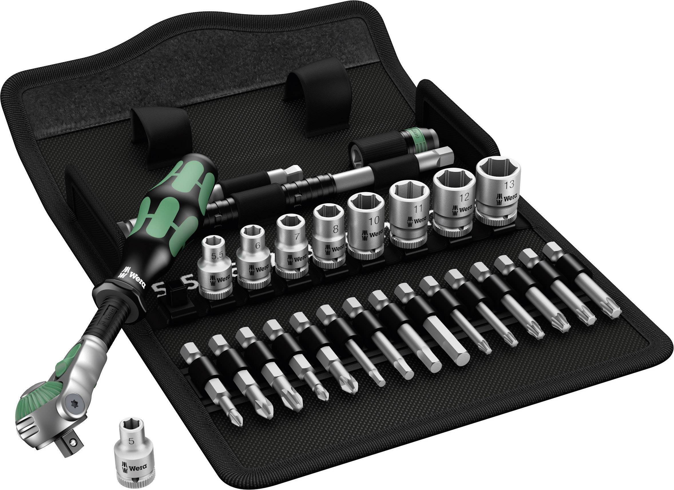 Wera 8100 SA Zyklop Speed nasadni ključi v kompletu metrični 1/4" (6.3 mm) 28-delni 05004016001-6