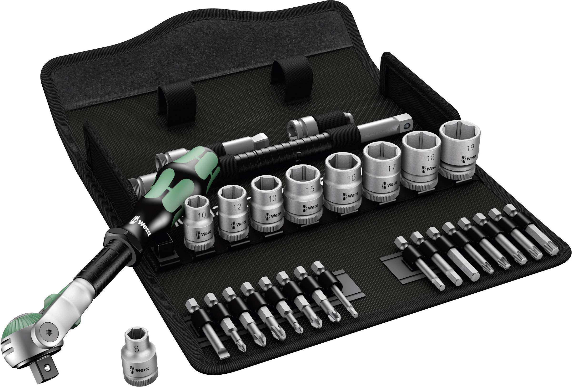 Wera 8100 SB 6 Zyklop Speed nasadni ključi v kompletu metrični 3/8" (10 mm) 29-delni 05004046001-6
