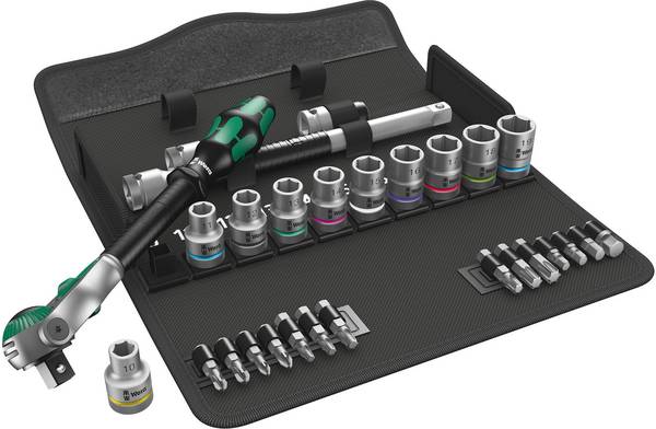 Wera 8100 SC 6 Zyklop Speed nasadni ključi v kompletu metrični 1/2" (12.5 mm) 28-delni  05004076001