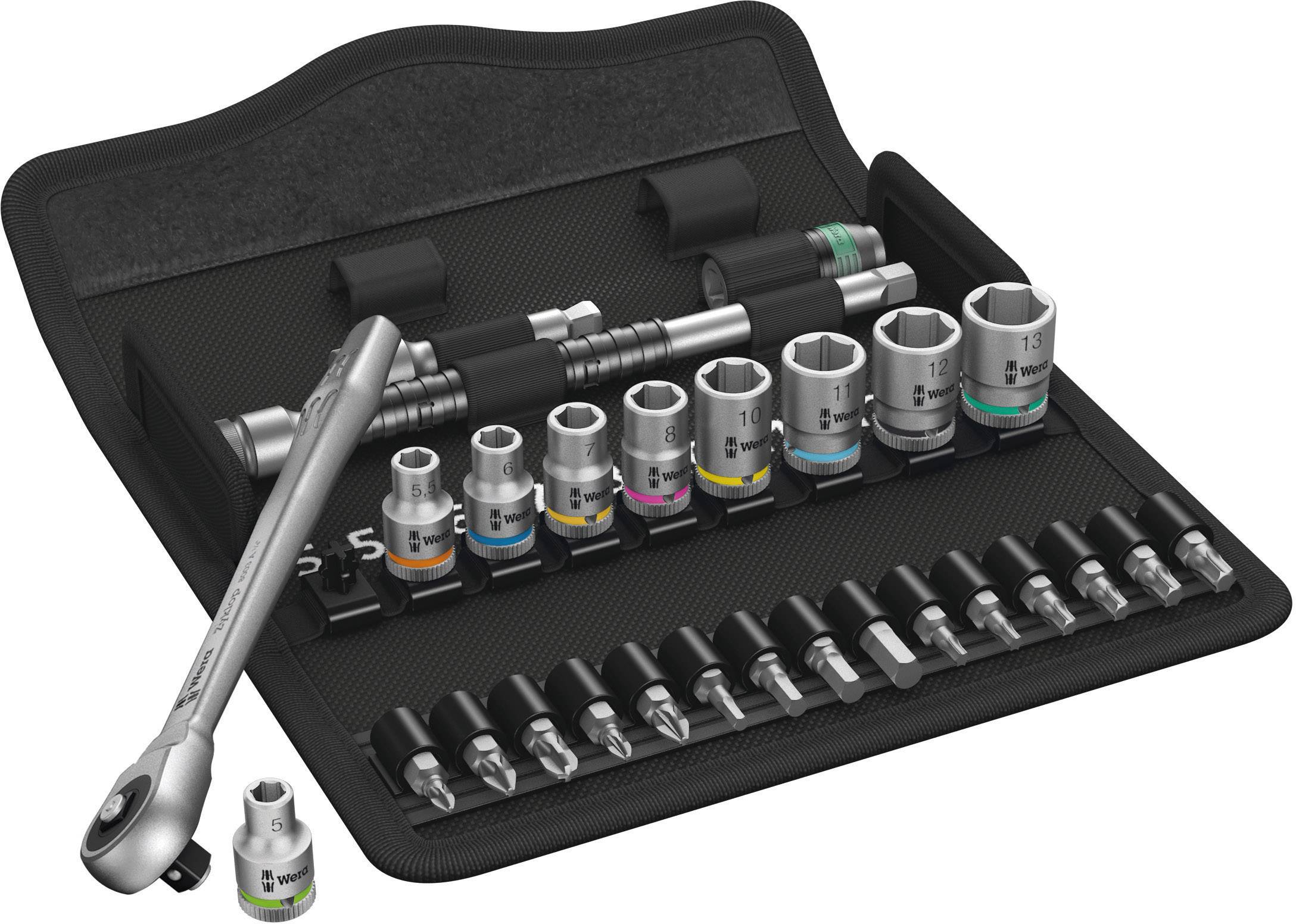Wera Zyklop Metal 8100 SA 7 nasadni ključi v kompletu metrični 1/4" (6.3 mm) 28-delni 05004017001-0