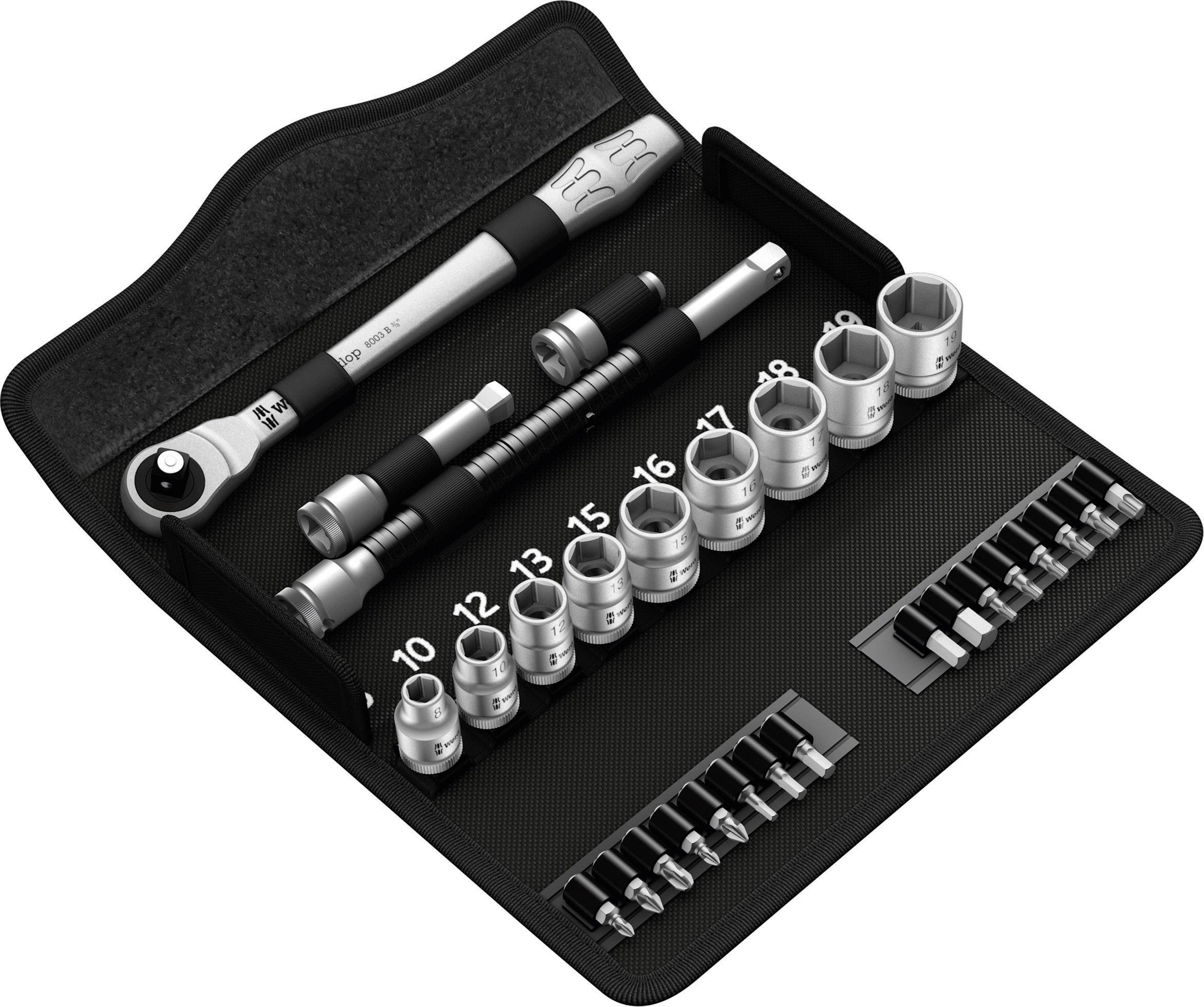 Wera Zyklop Metal 8100 SB 7 nasadni ključi v kompletu metrični 3/8" (10 mm) 29-delni 05004047001-1