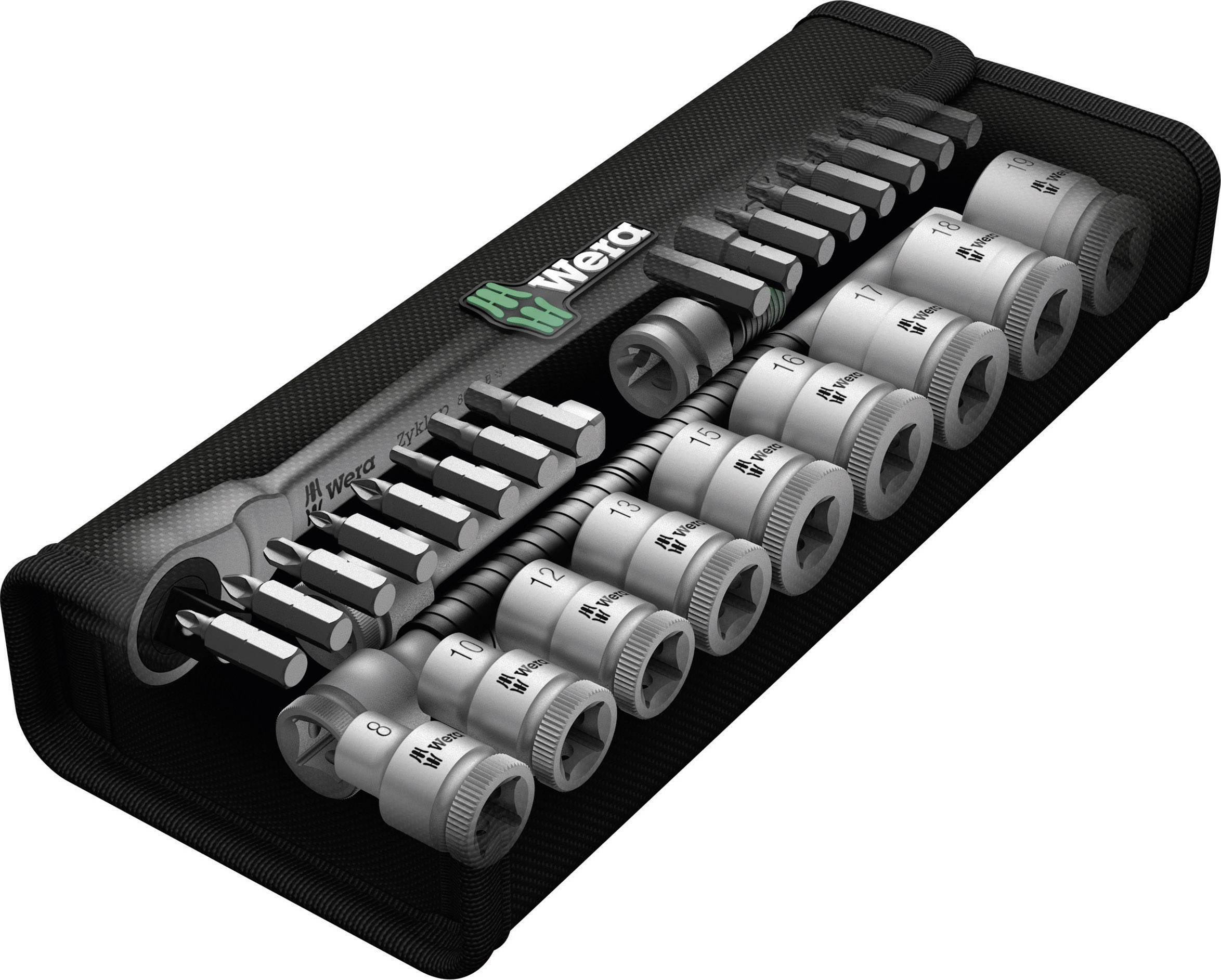 Wera Zyklop Metal 8100 SB 7 nasadni ključi v kompletu metrični 3/8" (10 mm) 29-delni 05004047001-5