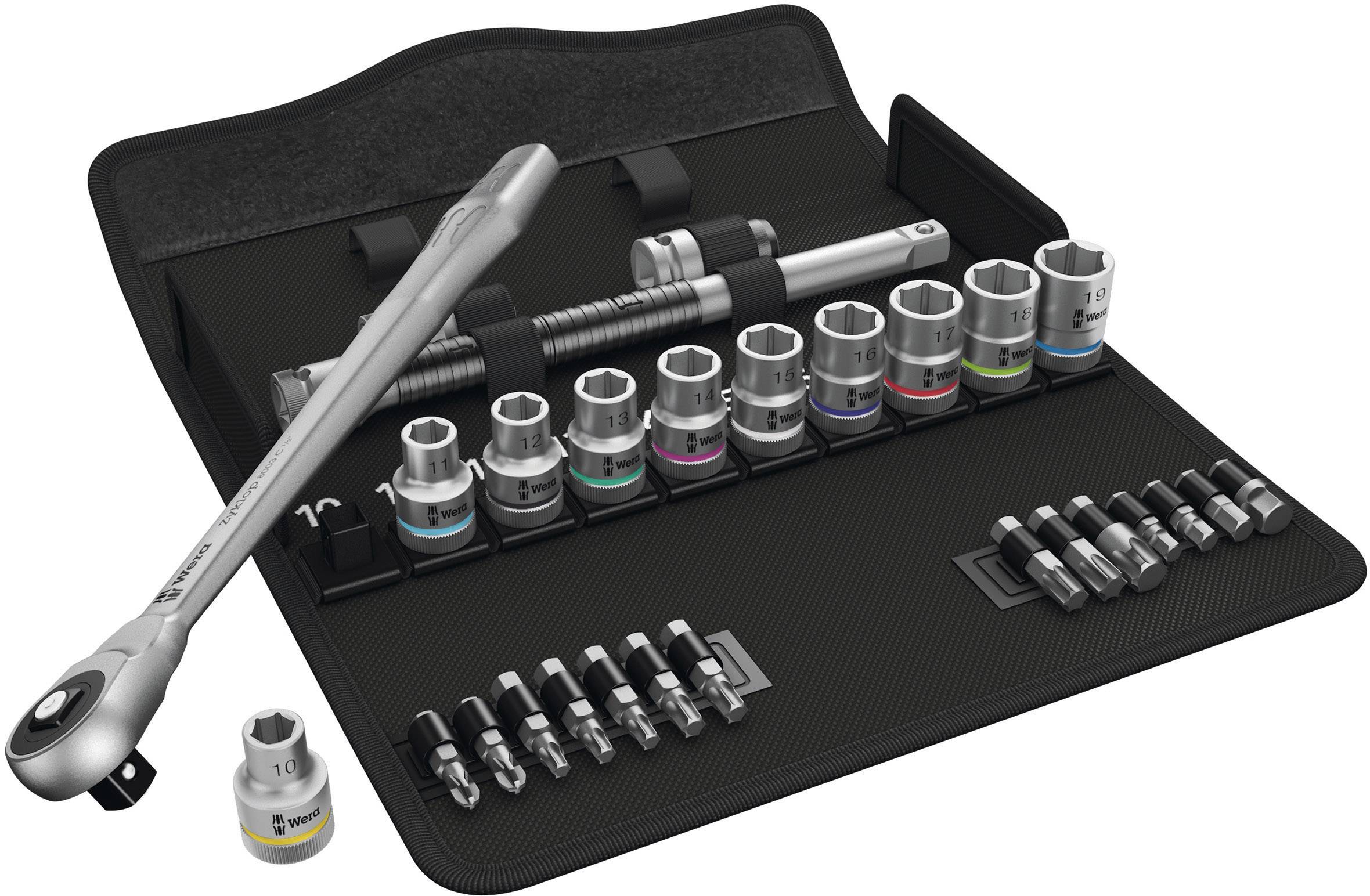 Wera Zyklop Metal 8100 SC 7 nasadni ključi v kompletu metrični 1/2" (12.5 mm) 28-delni 05004077001-0