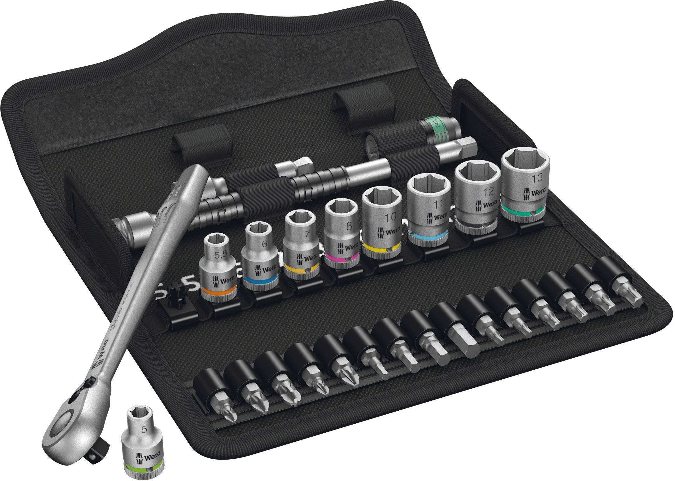 Wera Zyklop Metal 8100 SA 8 nasadni ključi v kompletu metrični 1/4" (6.3 mm) 28-delni 1173672-0