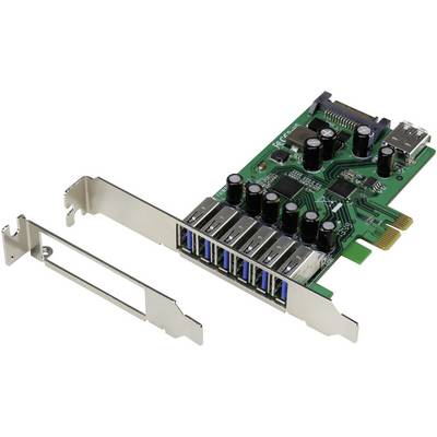 Renkforce 6+1 vrata USB 3.2 gen. 1, krmilna kartica USB-A PCIe-0