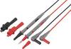 VOLTCRAFT TL 88-4 varnostni merilni kabel, komplet lamelni vtič 4 mm testna špica 1.80 m črna, rdeča 1 set