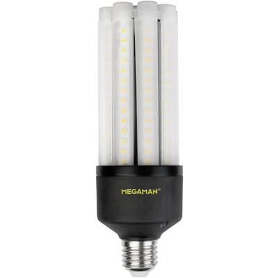 Megaman MM60724 LED EEK F (A - G) E27 paličasta oblika 27 W = 50 W nevtralno bela (Ø x V) 63 mm x 195 mm ni zatemnilna 1-0