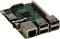 Majhen računalniški vezje, znan kot Raspberry Pi, z USB- in Ethernet-priključki, reže za SD-kartico in GPIO-priključki za ustvarjalne projekte.