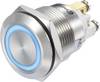 TRU COMPONENTS 1273005 GQ19F-10E/B/12V/S stikalo z vklopom na pritisk 48 V/DC 3 A 1 x vklop/(vklop) tipkalno modra IP65 1 kos