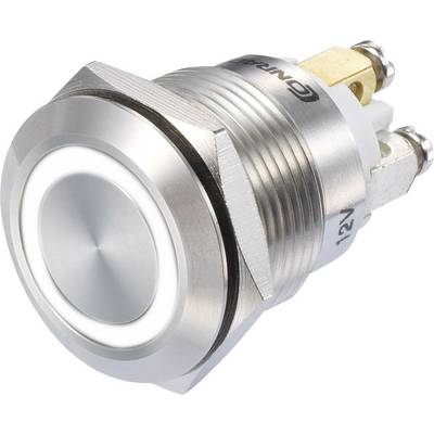 TRU COMPONENTS 1273006 GQ19F-10E/W/12V/S stikalo z vklopom na pritisk 48 V/DC 3 A 1 x vklop/(vklop) tipkalno bela IP65 1-0