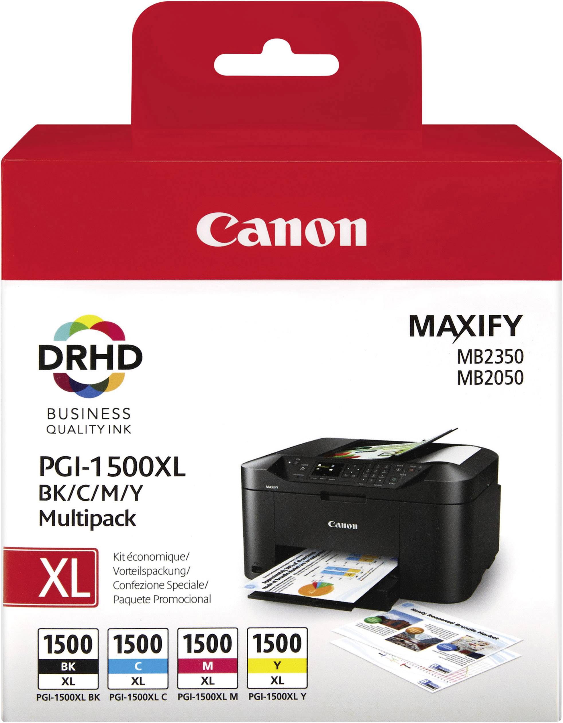 Canon Črnilo PGI-1500 XL Original kombiniran komplet črna, cyan, magenta, rumena 9182B004