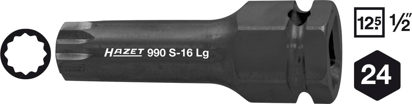 Hazet 990S-14LG močan nasadni ključ 1/2" (12.5 mm) 990S-14LG-0