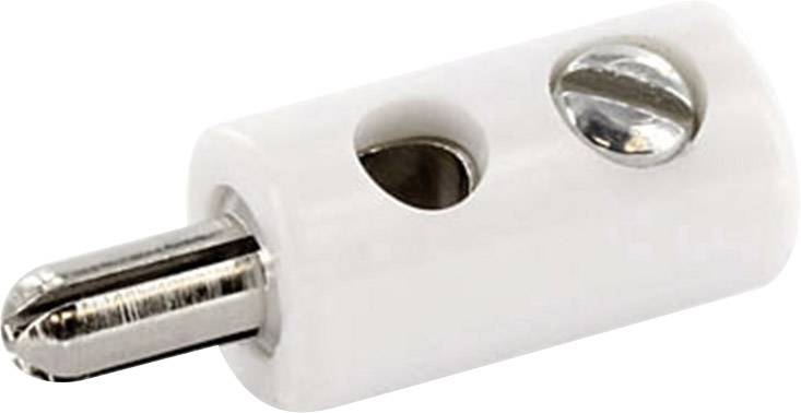 Laboratorijski vtič, ravne konice-: 2.6 mm bele barve econ connect HOSWS 1 kos