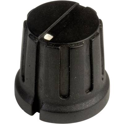 Vrtljivi gumb s kazalcem, črne barve (premer x V) 15.5 mm x 14.2 mm SCI PN-38D (6.4mm) 1 kos