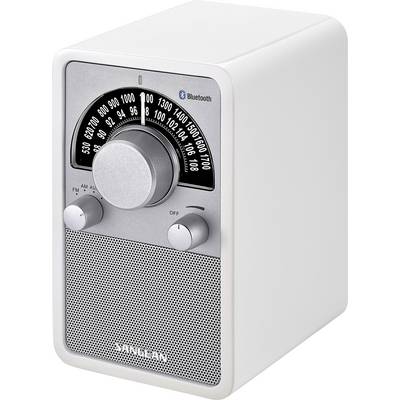Radio Sangean WR-15BT, namizni, UKV, MW, Bluetooth®, NFC, bela-0